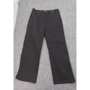 Hell Bunny Denim Jeans Womens 2XL Black Wide Leg 38x30 Stretch Made England